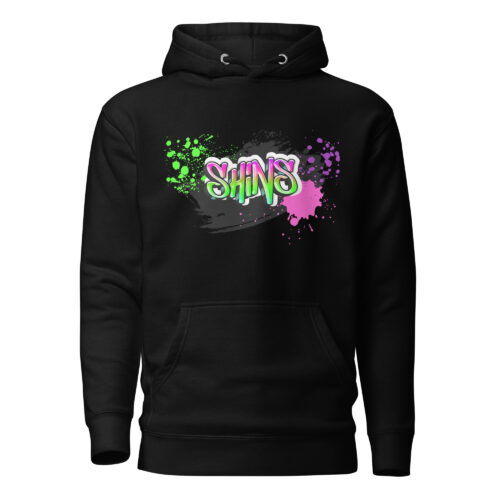 Full-Front Hoodie mit Shins-Graffity in der Farbe schwarz