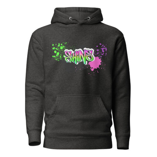 Full-Front Hoodie mit Shins-Graffity in der Farbe charcoal