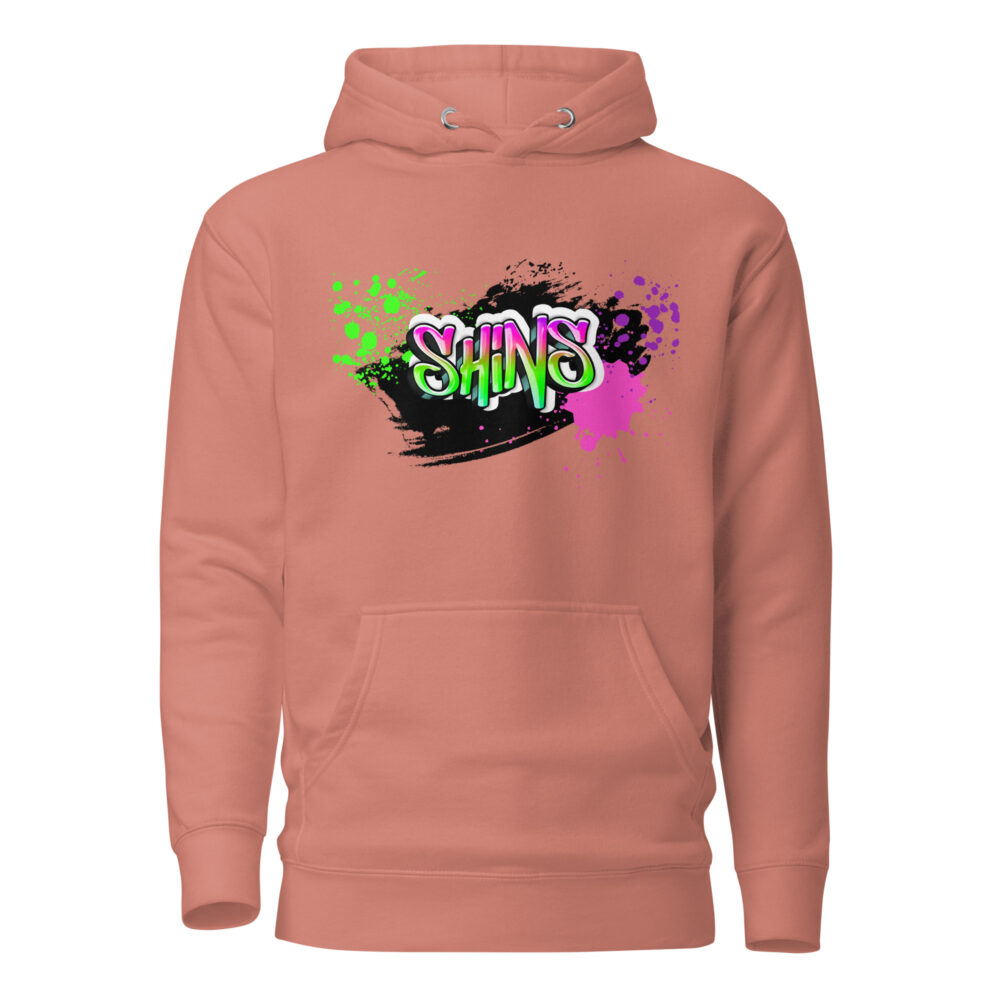 Full-Front Hoodie mit Shins-Graffity in der Farbe dusty rose