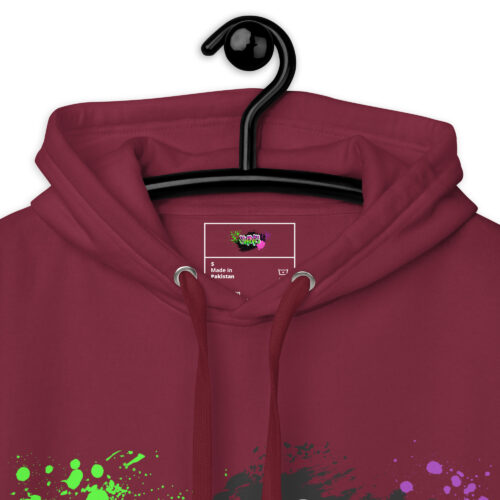 Hoodie mit Shins Logo Tag in der Farbe burgundy