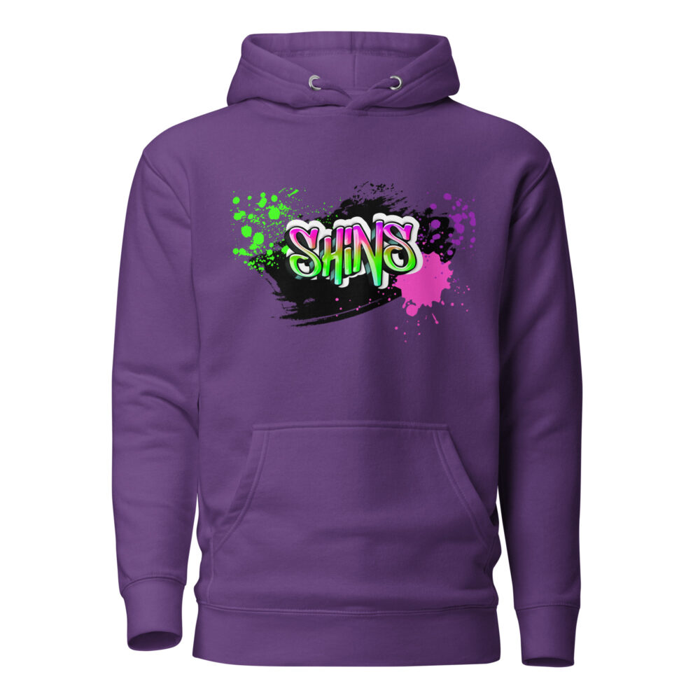 Full-Front Hoodie mit Shins-Graffity in der Farbe purple