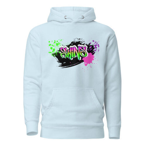 Full-Front Hoodie mit Shins-Graffity in der Farbe sky blue