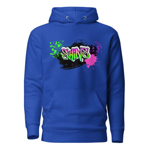 Full-Front Hoodie mit Shins-Graffity in der Farbe royal blue